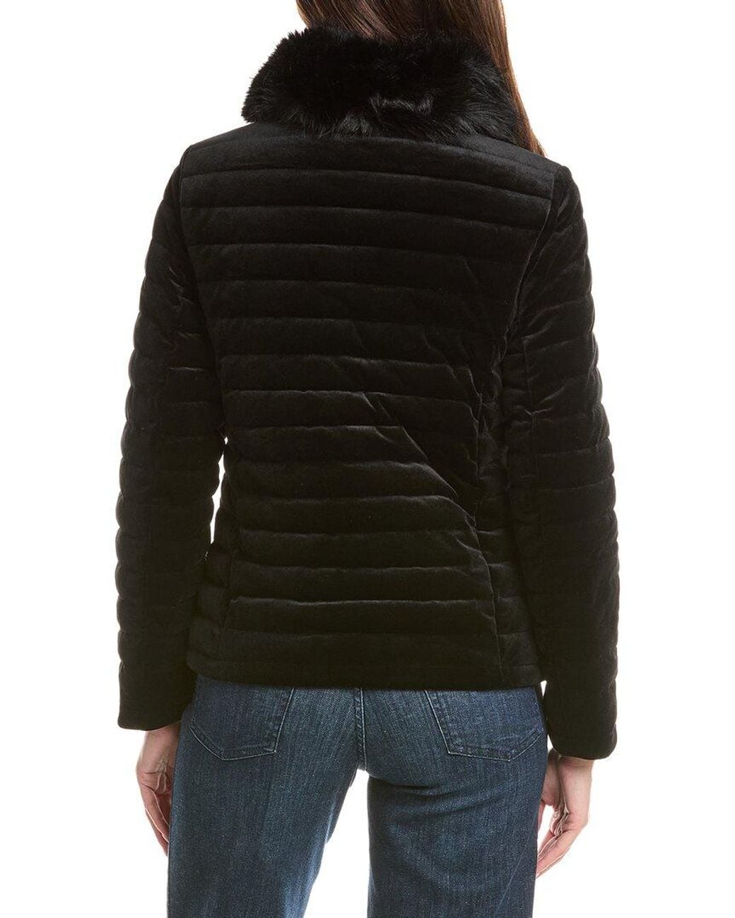 Joseph Ribkoff Black Quilted Velvet Jacket
