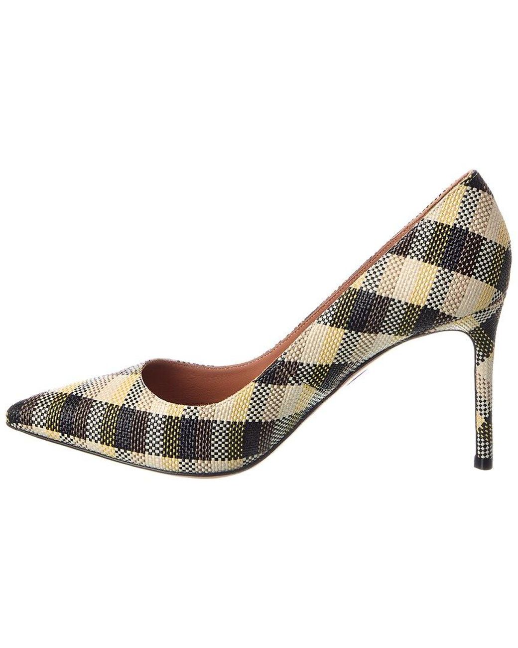 Aquazzura Metallic Raffia Pump