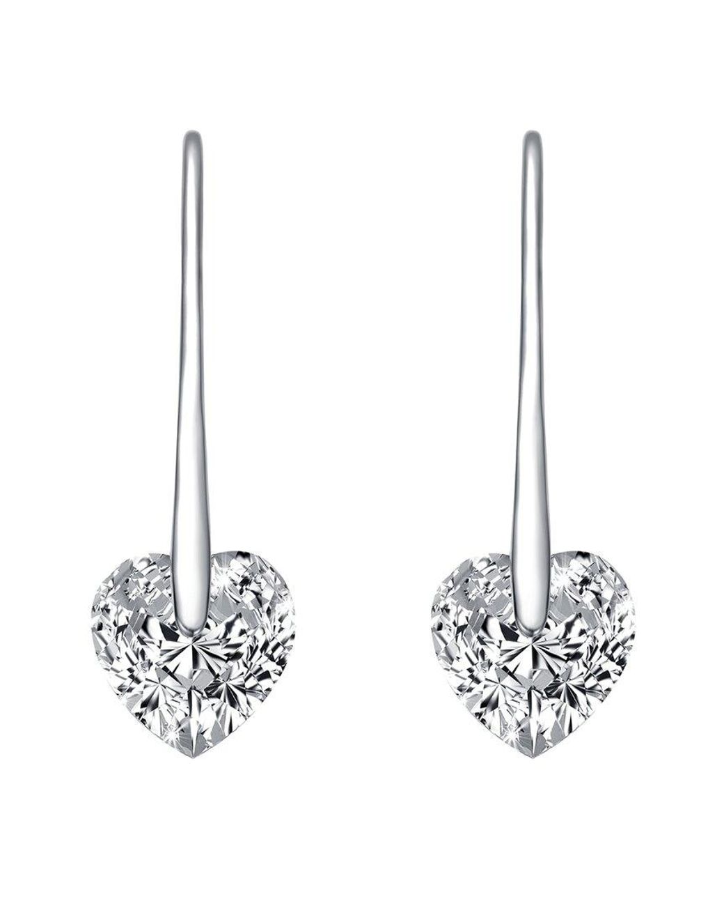 Rachel Glauber White Diamond Cz Dangle Earrings