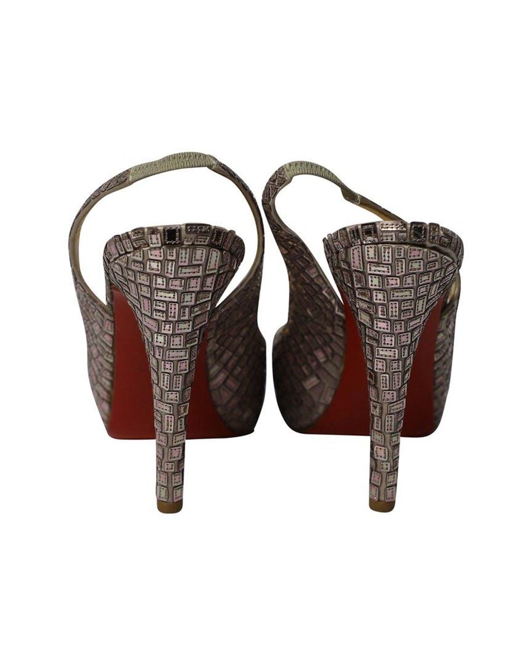 Christian Louboutin Metallic Acrylic Prive Mosaique 120 Pump (authentic Pre- Loved)