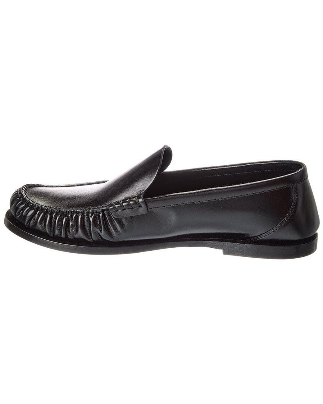 Saint Laurent Black Leather Loafer