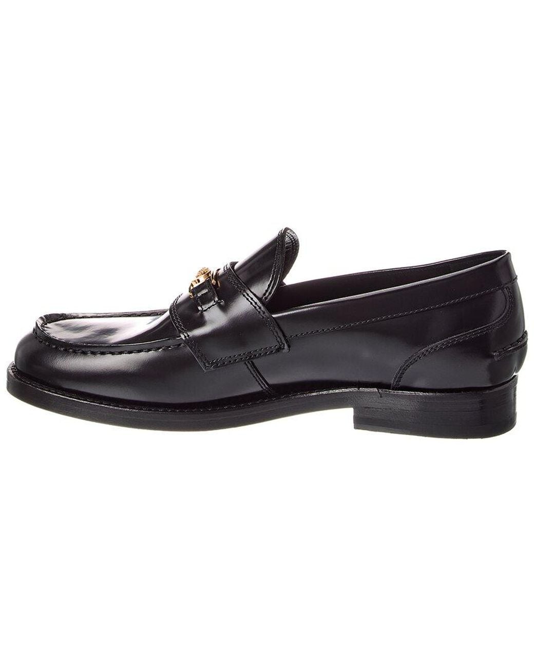 Versace Black Leather Loafer