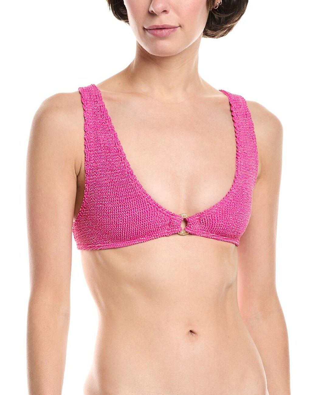 Bondeye Pink Ring Scout Crop Bikini Top