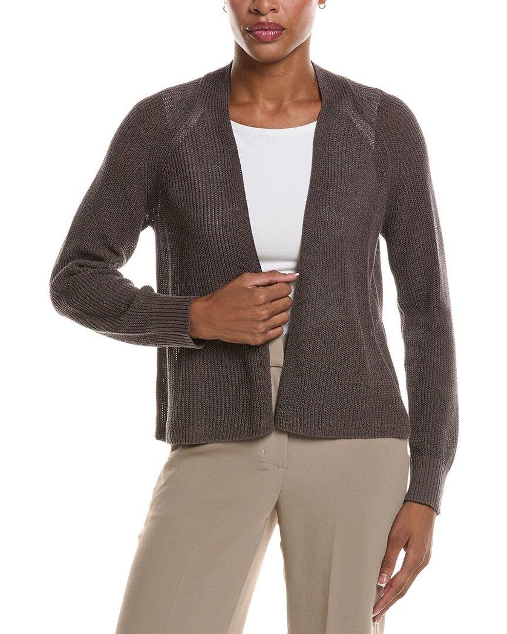 Eileen Fisher Multicolor Silk-Blend Cardigan