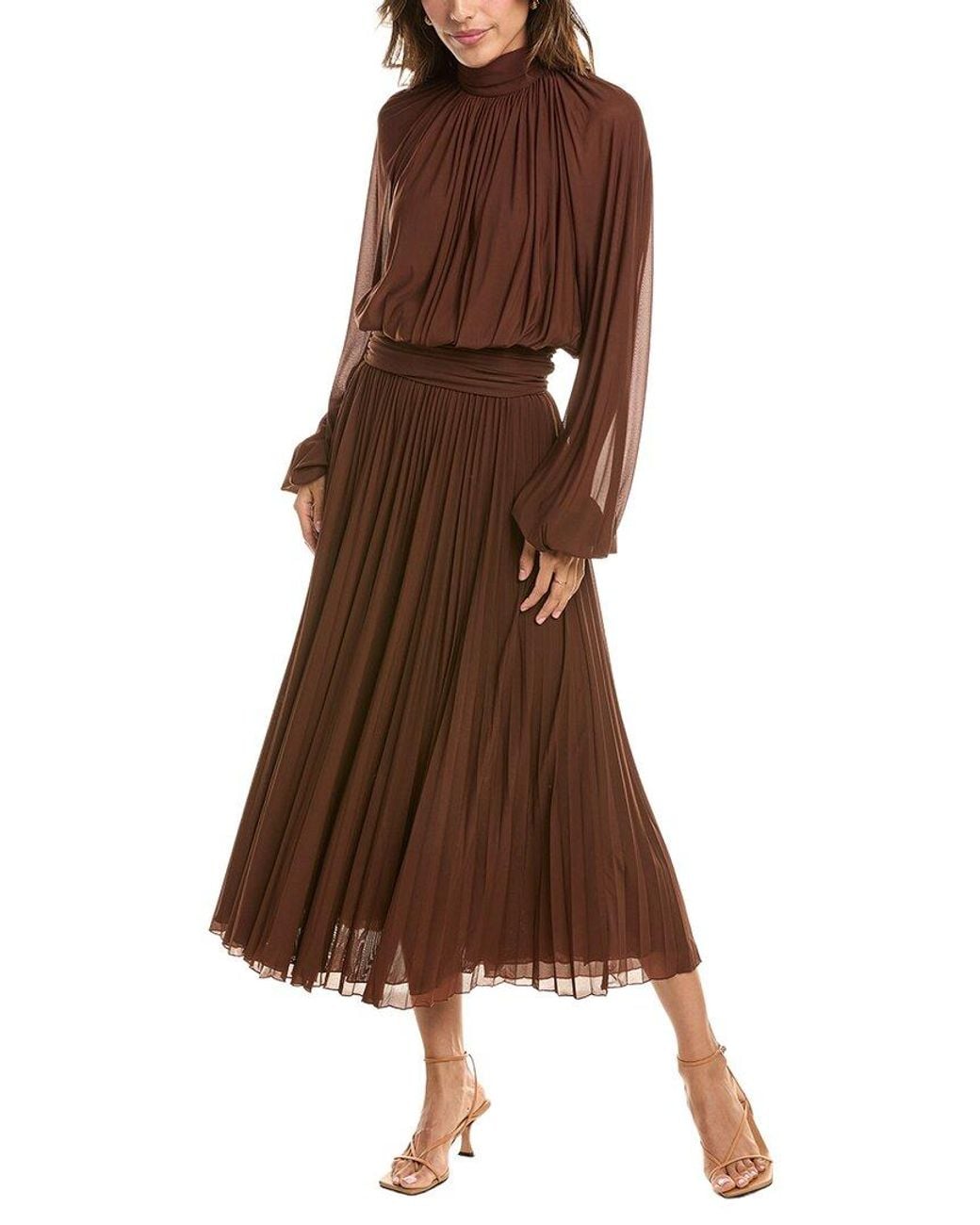Ronny Kobo Brown Blythe Dress