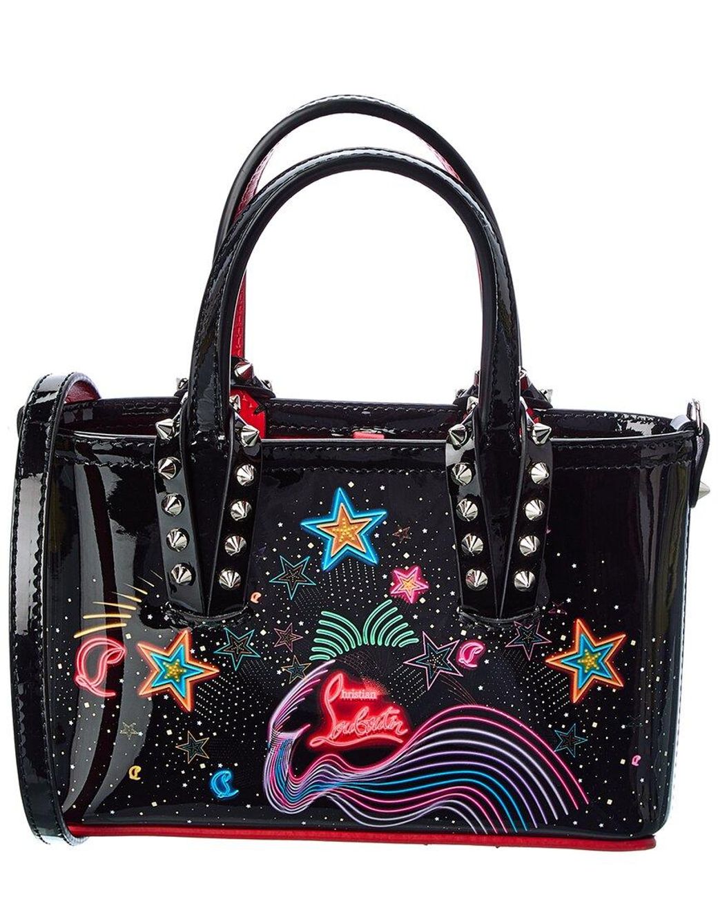 Christian Louboutin Black Cabata Nano Patent Tote