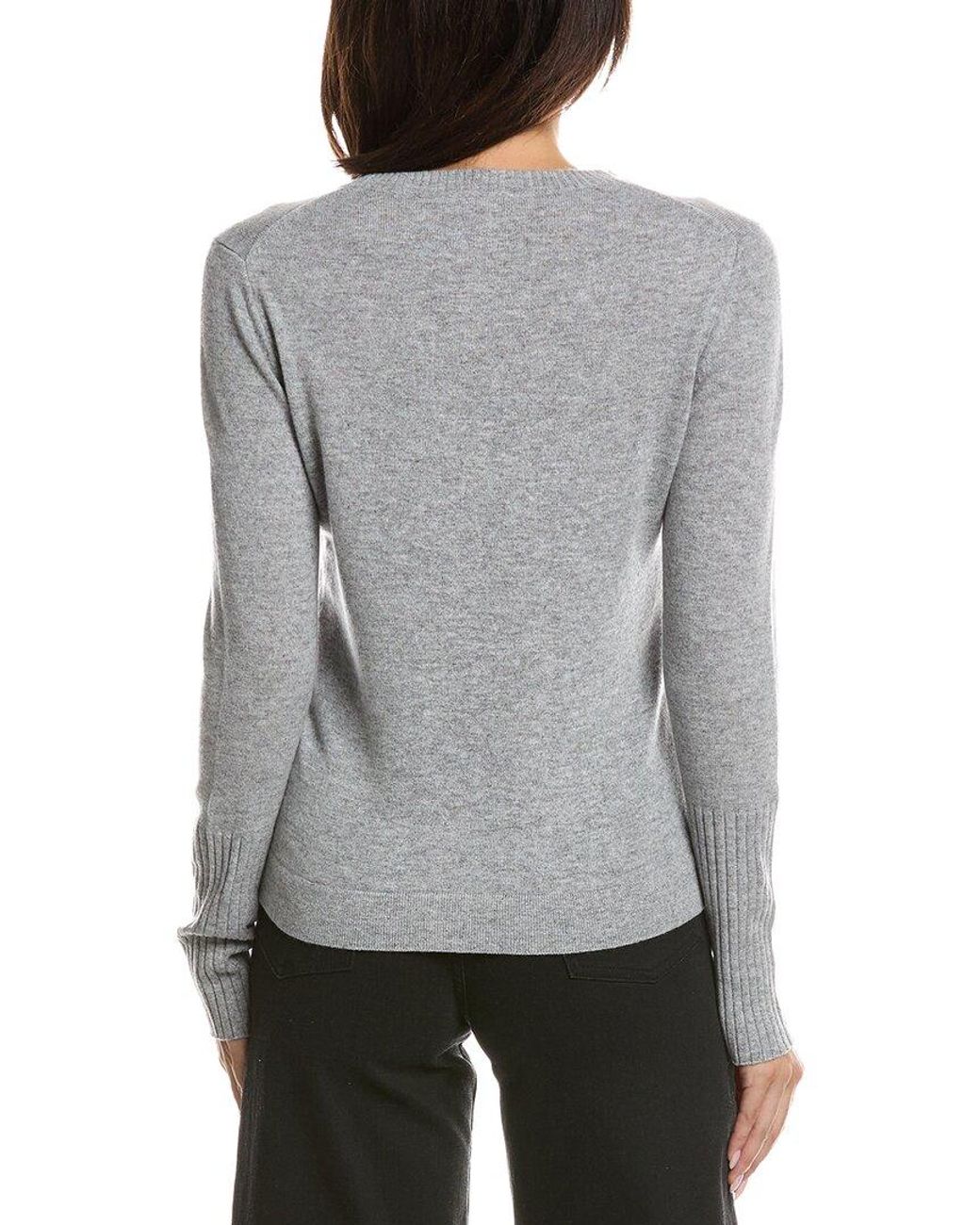 Forte Gray Crewneck 100% Cashmere Sweater