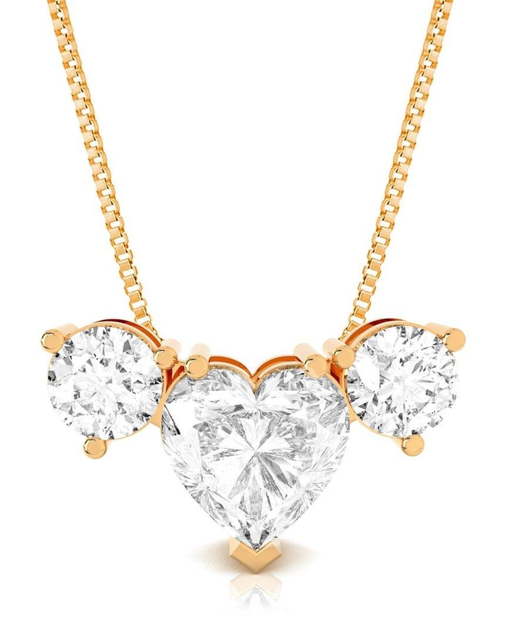 Amairah Metallic 14K Rose 3.00 Ct. Tw. Lab-Grown Diamond Pendant Necklace