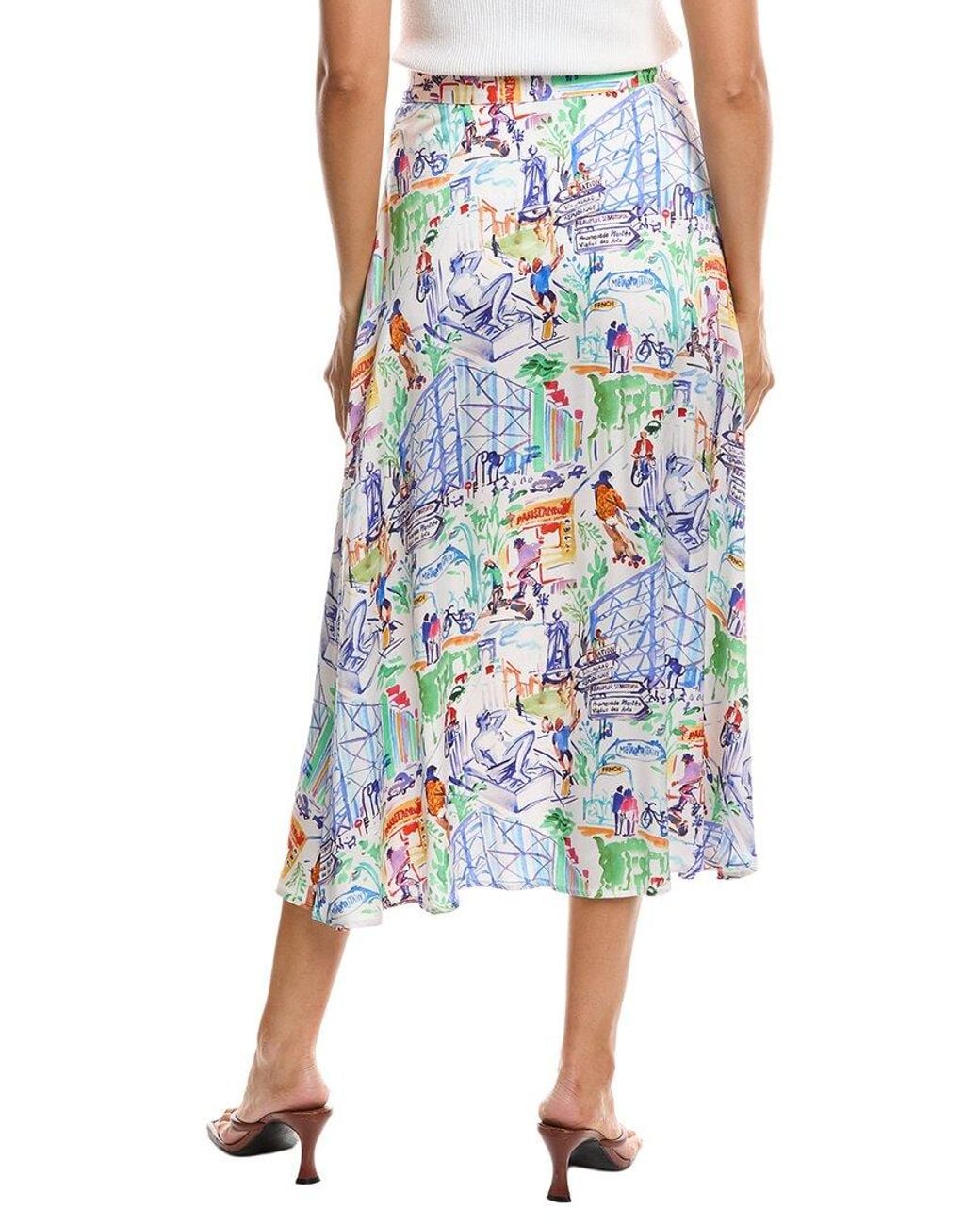 FRNCH Blue Celly Woven Skirt