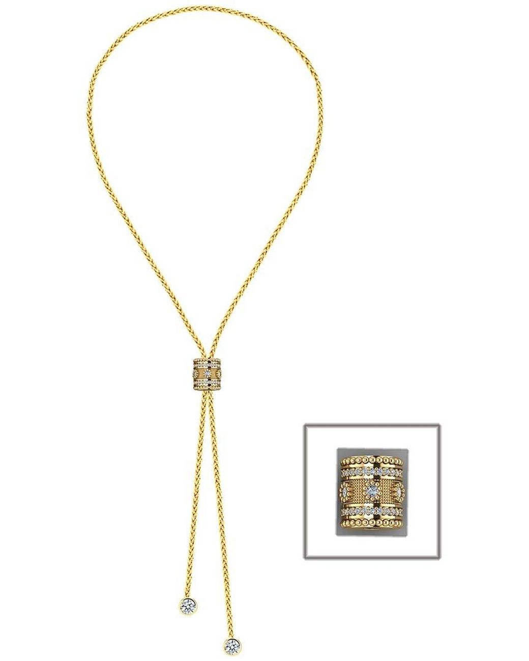 Gabi Rielle Metallic 14k Over Silver Cz Flower Necklace