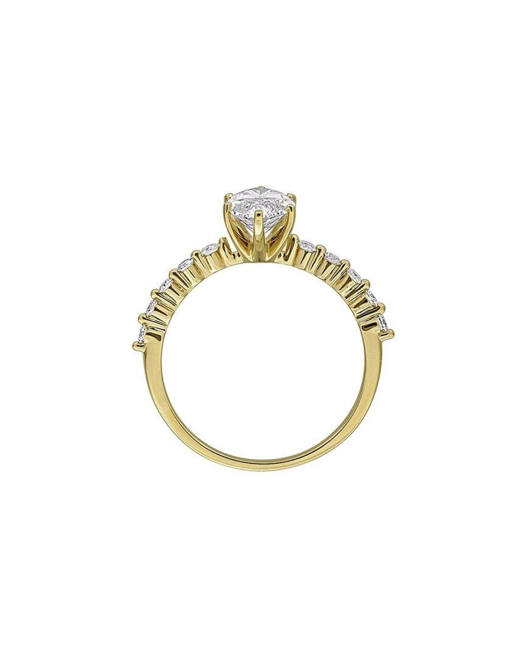 Created Forever Metallic 14K 1.50 Ct. Tw. Lab-Grown Diamond Engagement Ring