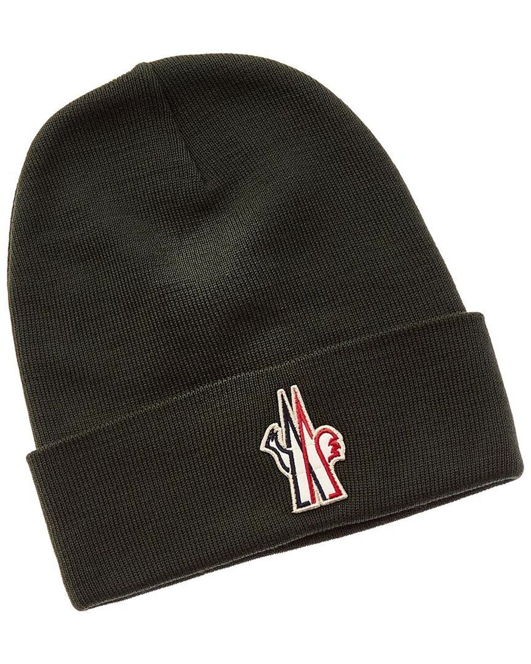 Moncler Black Wool Beanie for men