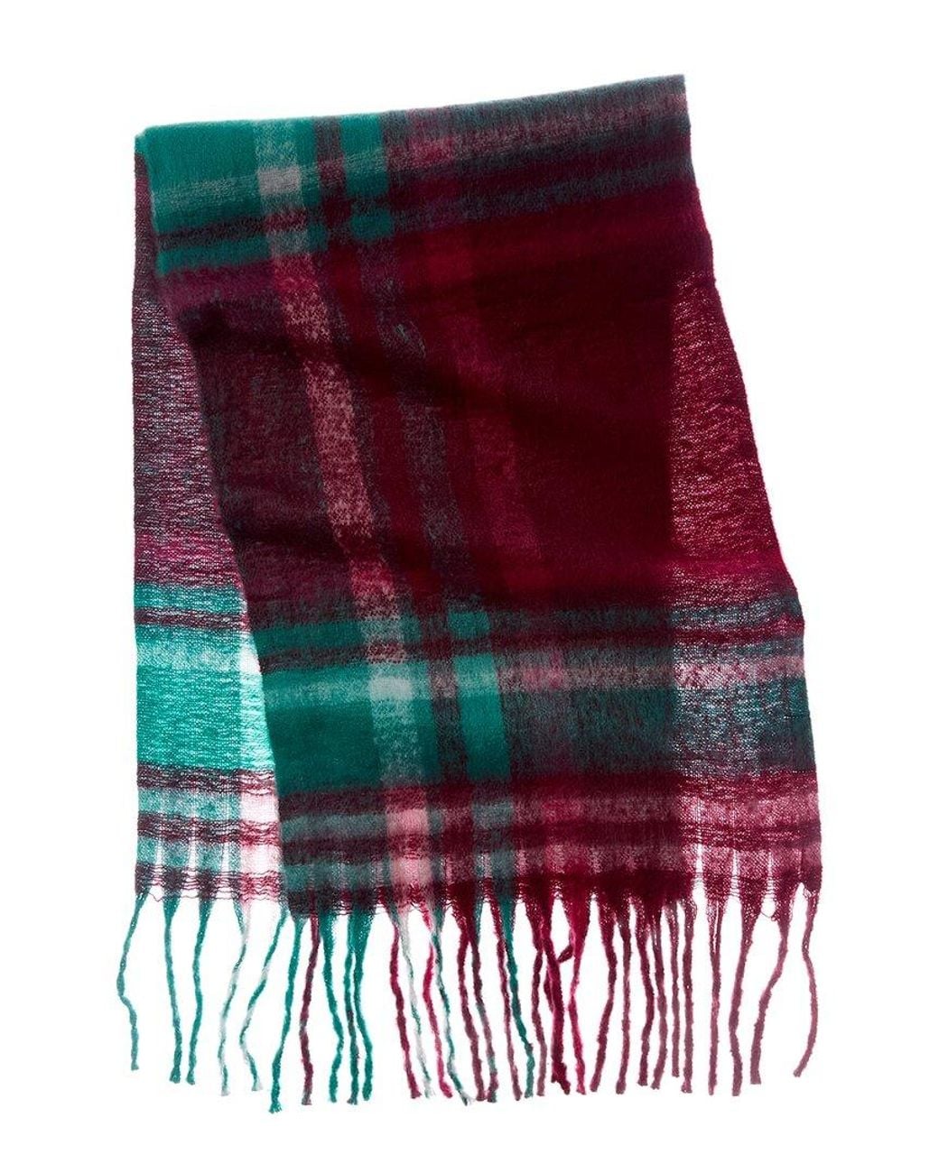 La Fiorentina Red Plush Fringe Scarf