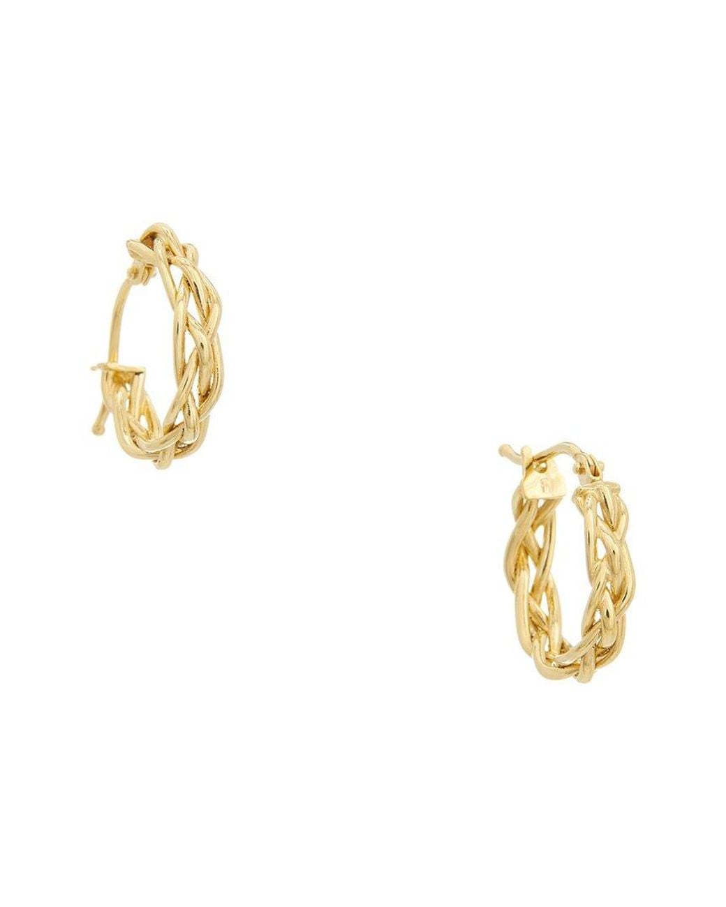 Italian Gold Metallic 14K Earrings
