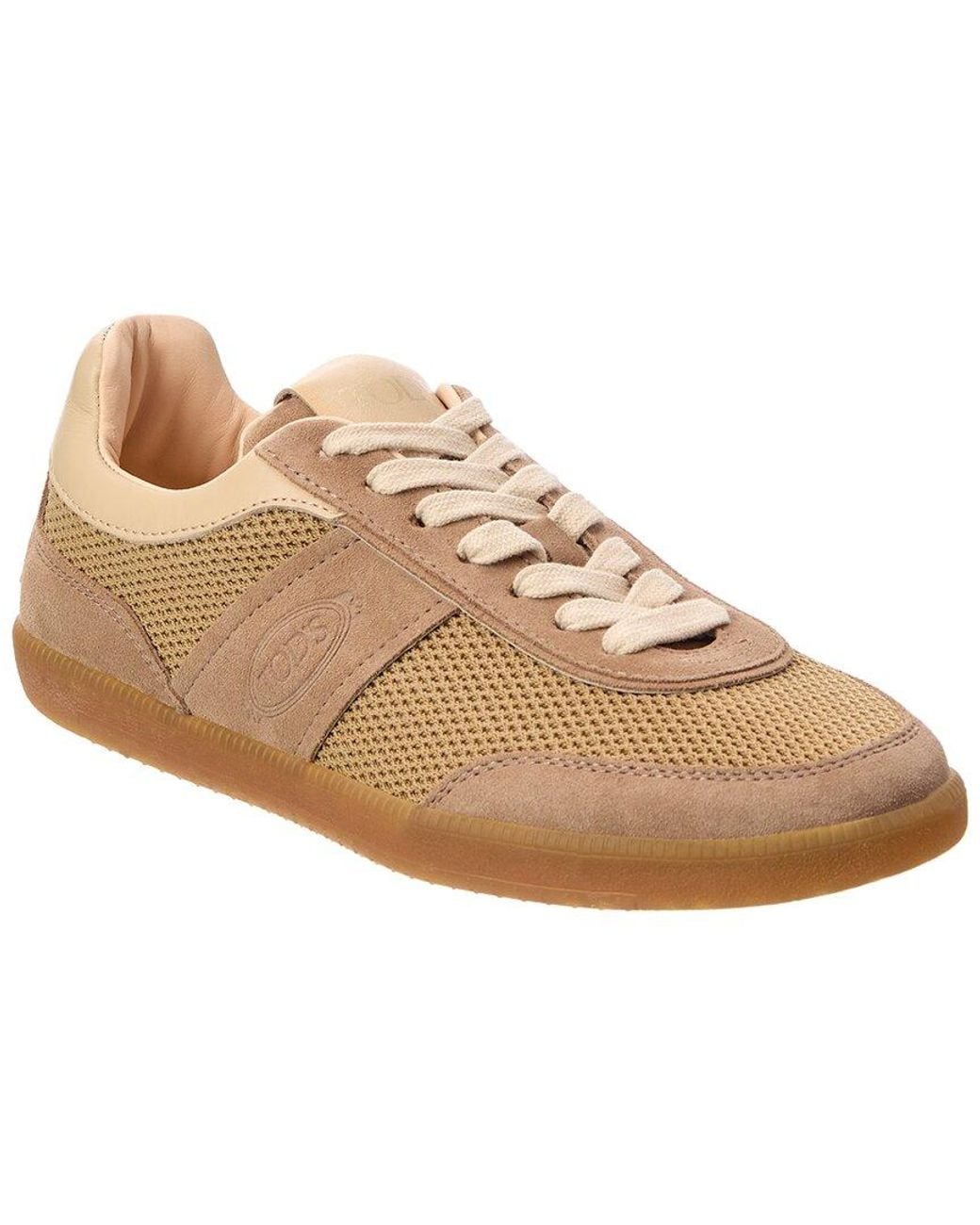 Tod's Natural Mesh & Suede Sneaker
