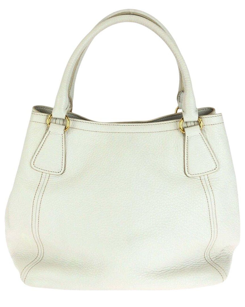 Prada Natural Vitello Daino Leather Tote (Authentic Pre-Loved)