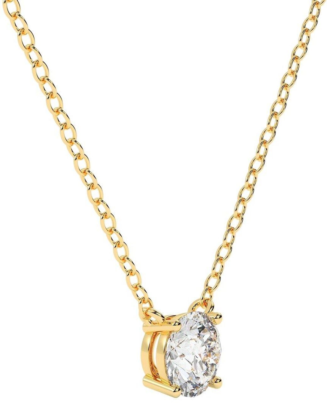 Diamond Select Cuts Metallic 14K 0.25 Ct. Tw. Diamond Pendant Necklace