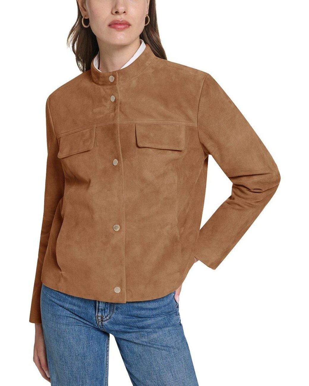 Cole Haan Blue Goat Suede Jacket