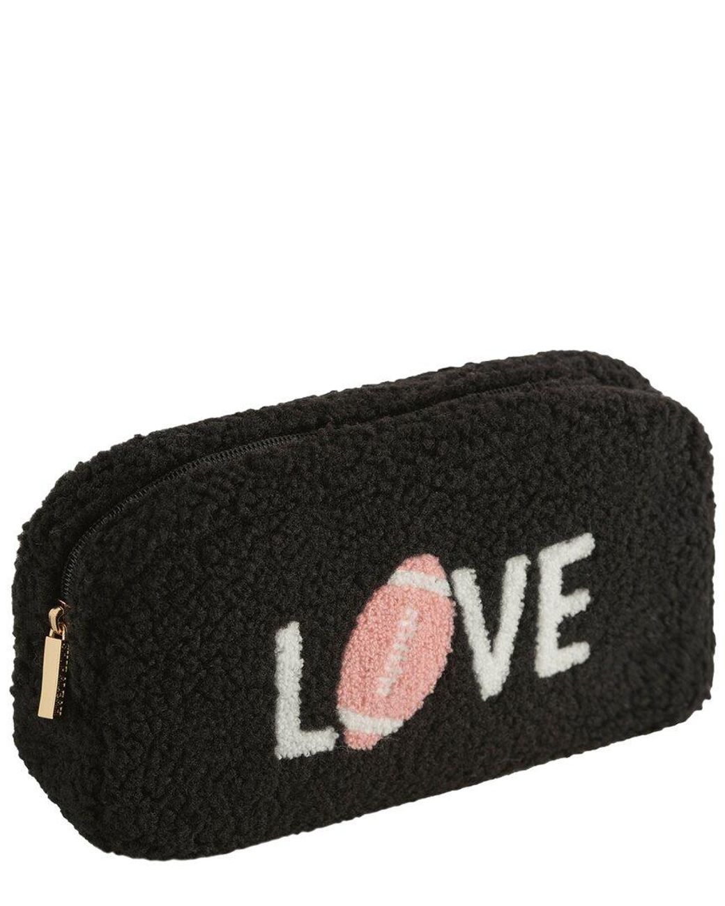 Shiraleah Black Love Sherpa Zip Pouch