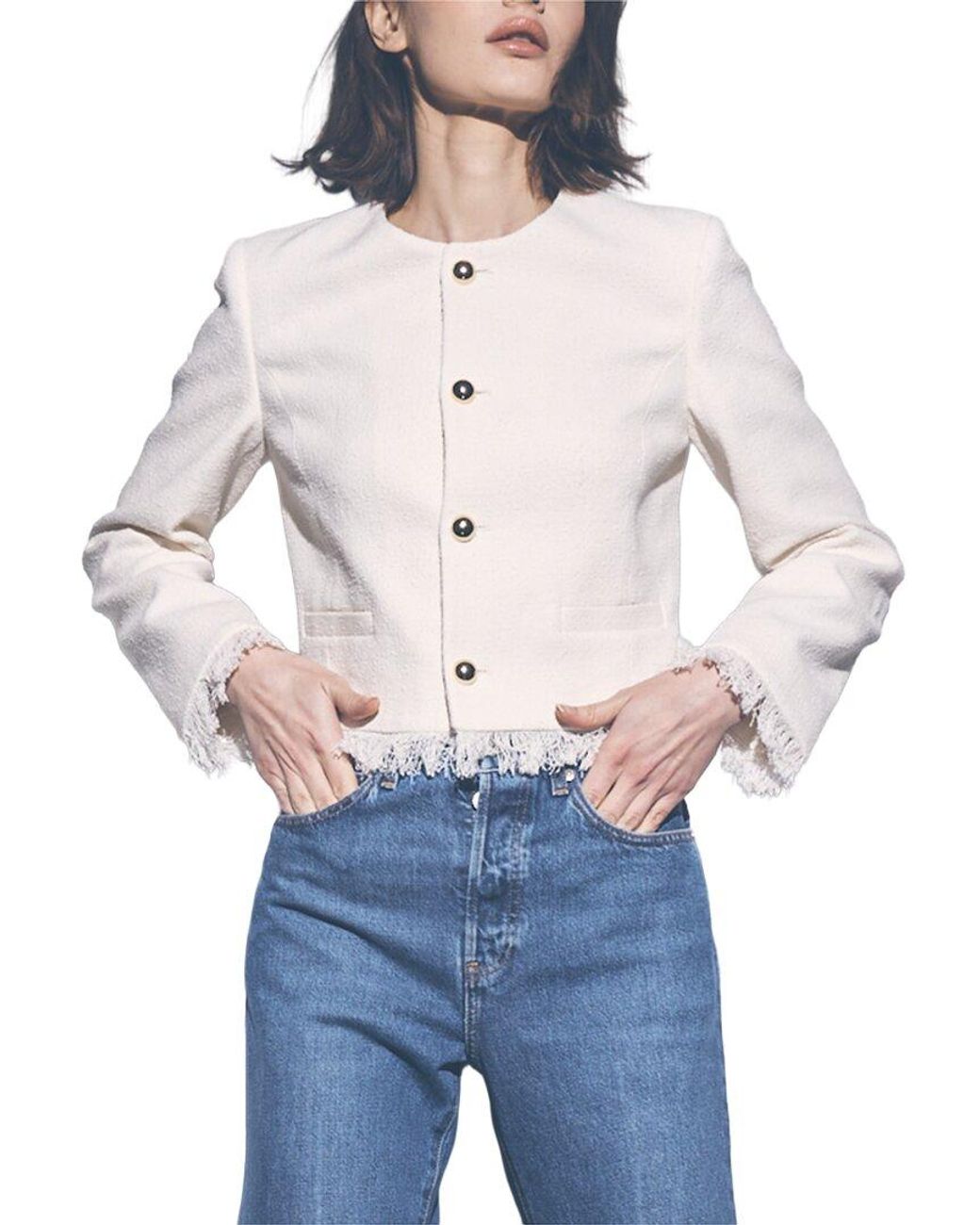 FRAME Blue The Tweed Jacket