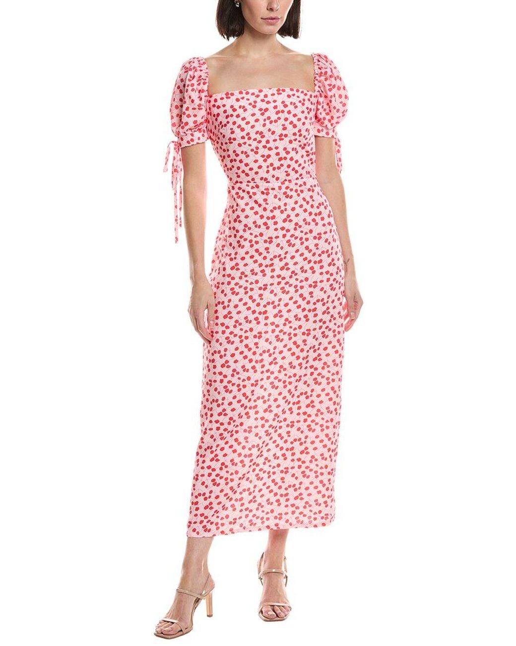 HL Affair Pink Short Sleeve Midi Dress