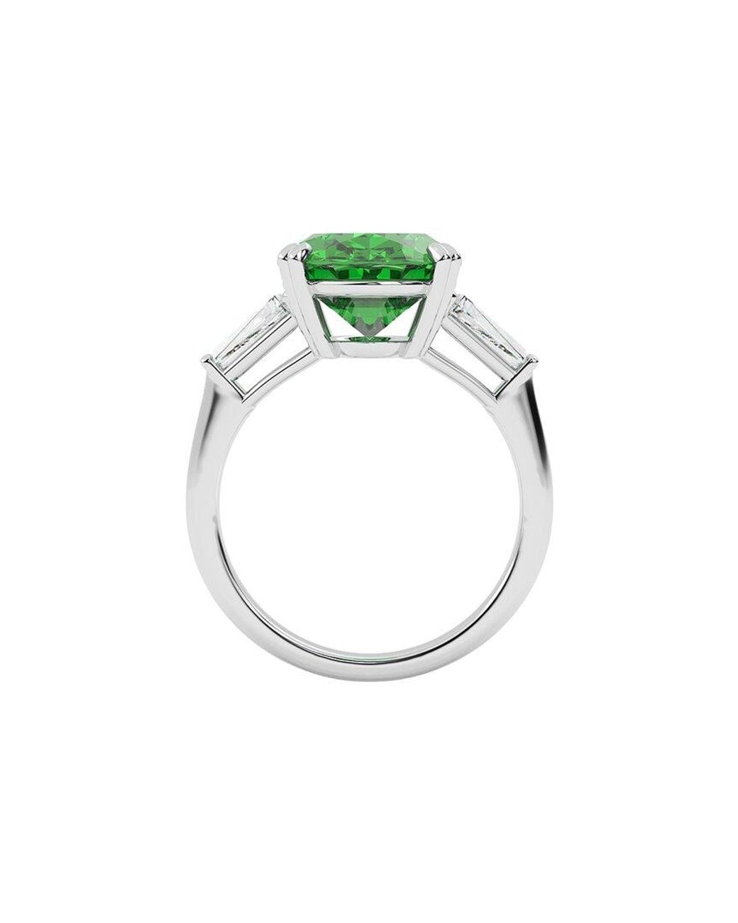 VOWE Green 14K 7.20 Ct. Tw. Lab-Grown Diamond & Lab-Grown Emerald Ring