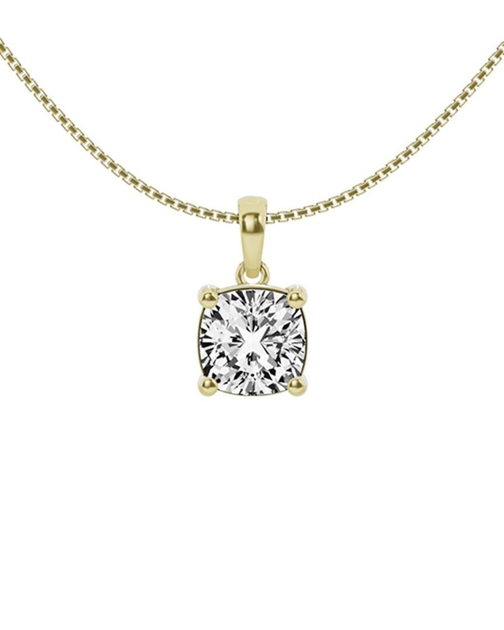 Lab Grown Diamonds White 14K 2.00 Ct. Tw. Lab Grown Diamond Solitaire Pendant Necklace