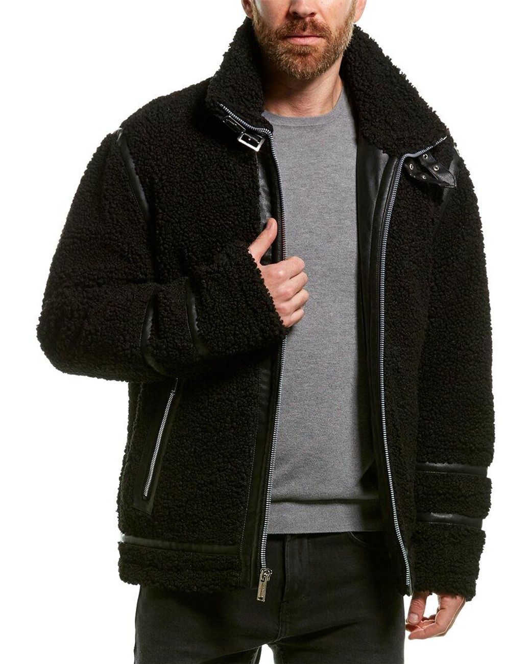 Karl Lagerfeld Aviator Jacket in Black for Men | Lyst