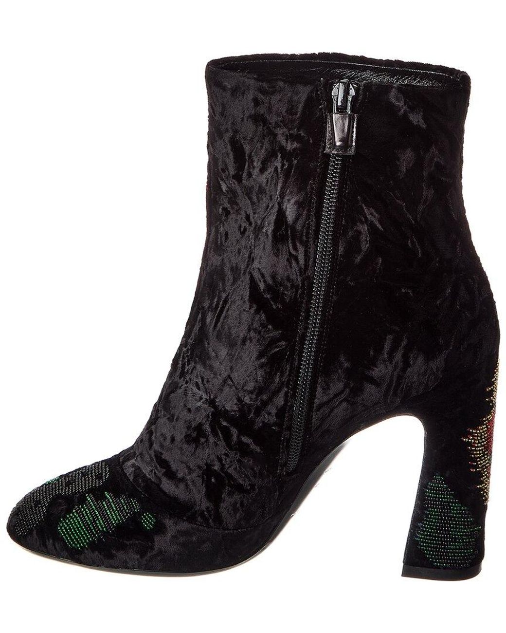 Roger Vivier Blue Chunky Velvet Boot