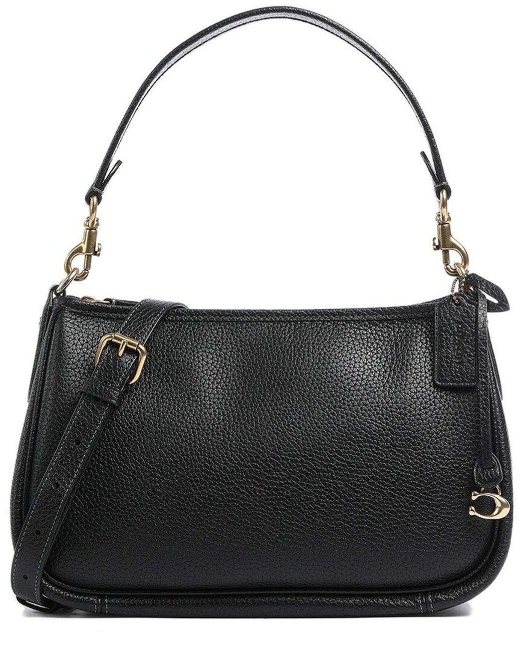 COACH Cary Soft Pebble Leather Crossbody in Black Lyst
