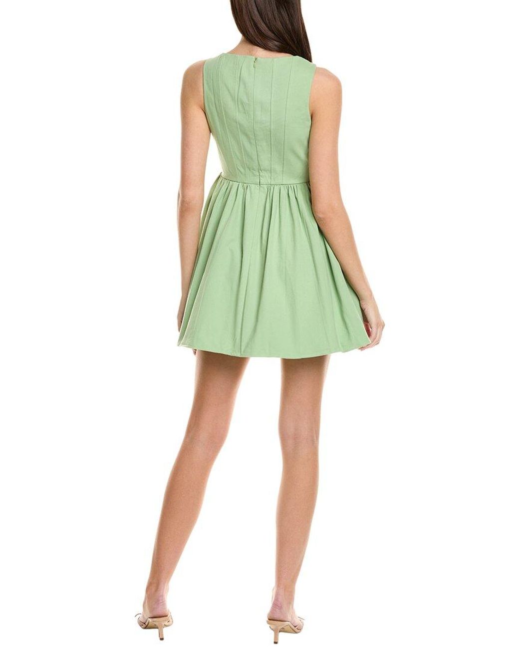 JLuxe Green Corset Denim Twill Mini Dress