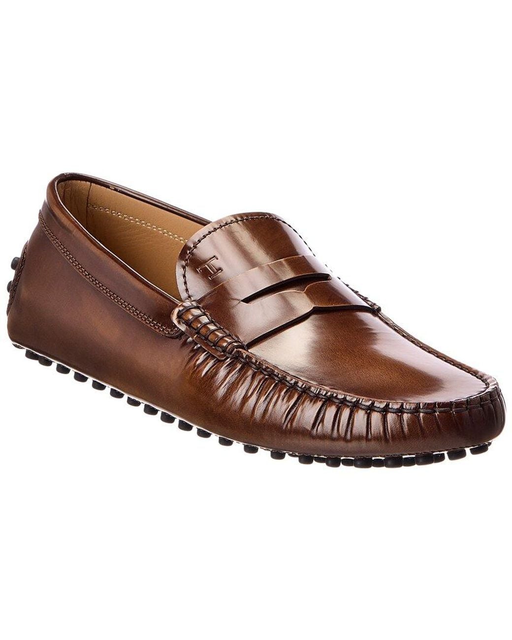 Tod's Brown Leather Driver for men