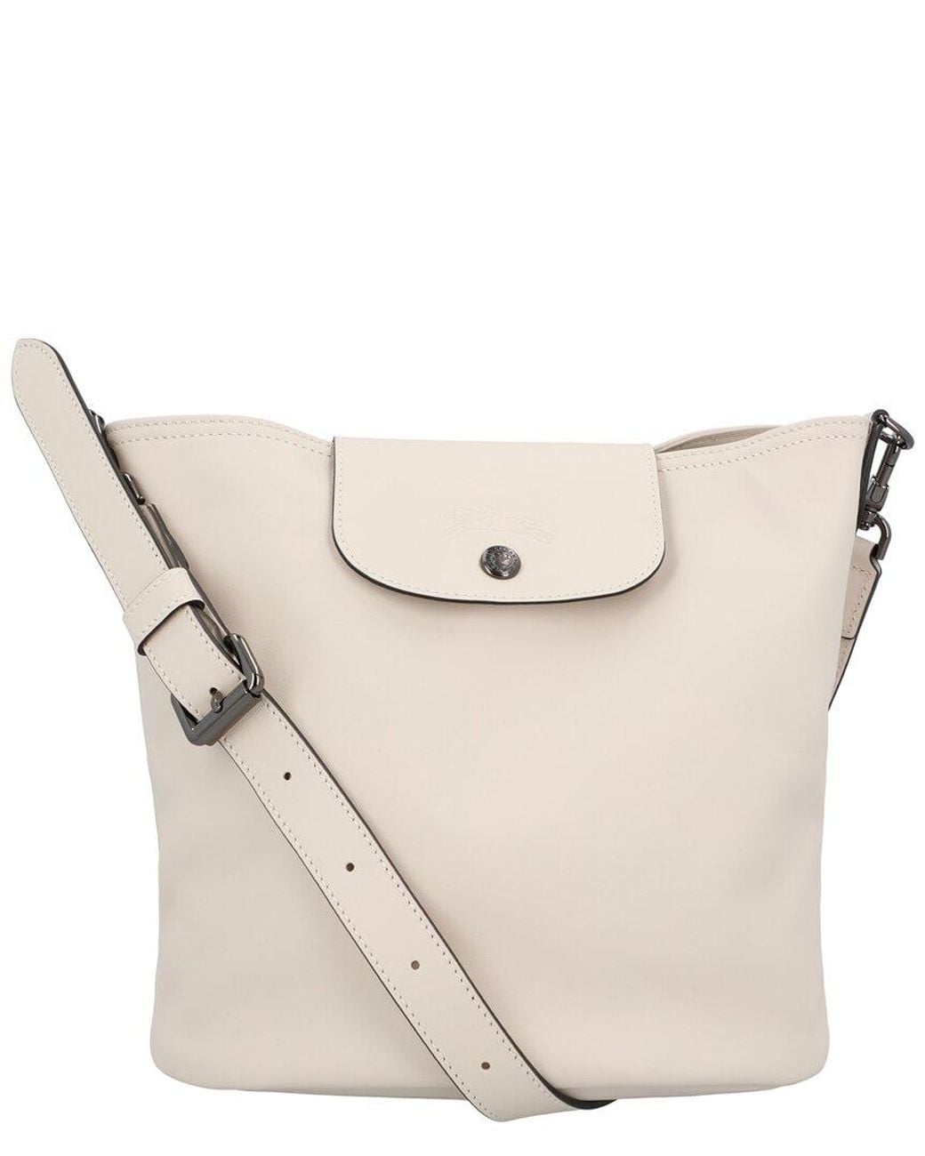 Longchamp Natural Le Pliage Xtra Medium Leather Shoulder Bag