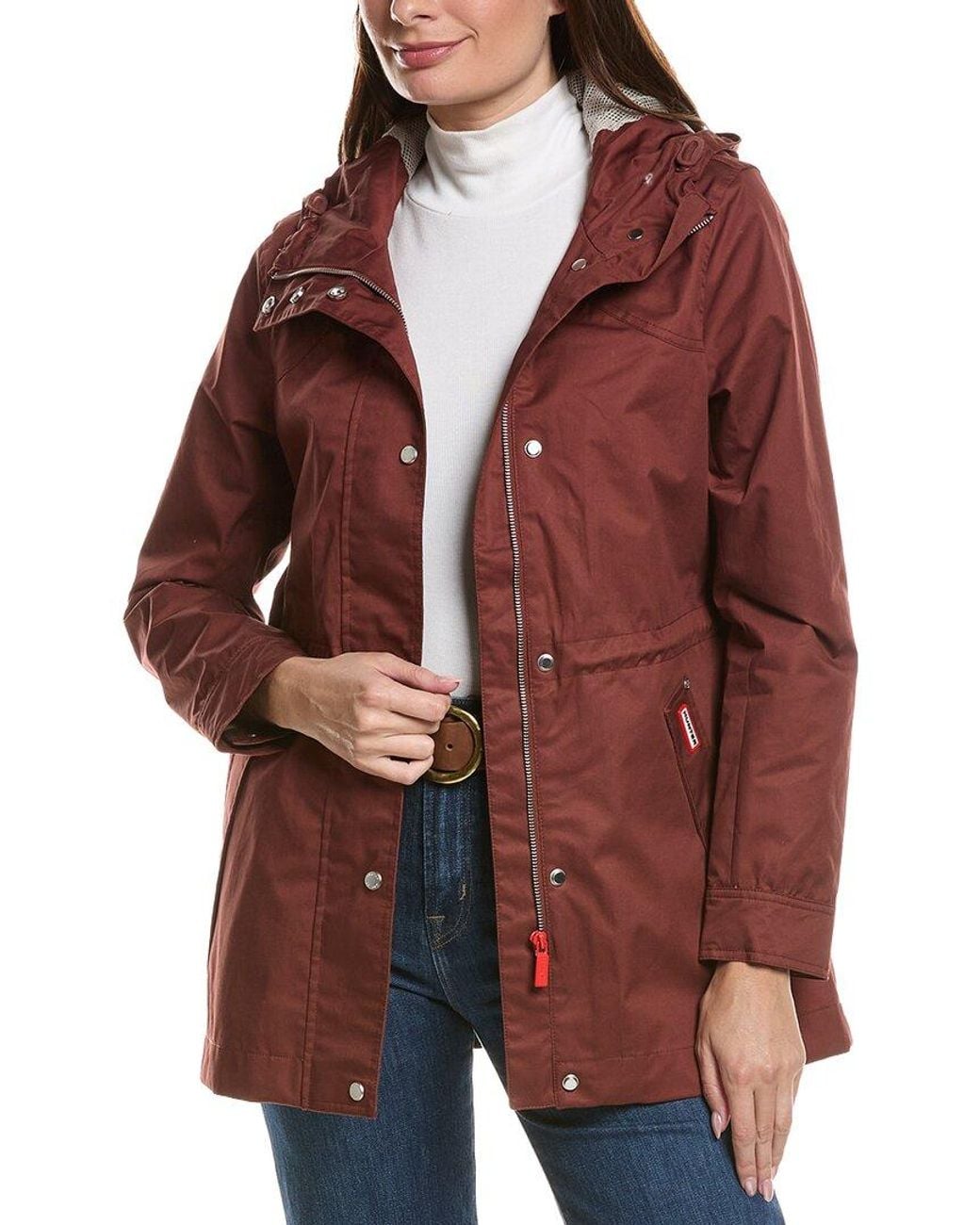 Hunter Red Adela Waterproof Classic Rain Jacket