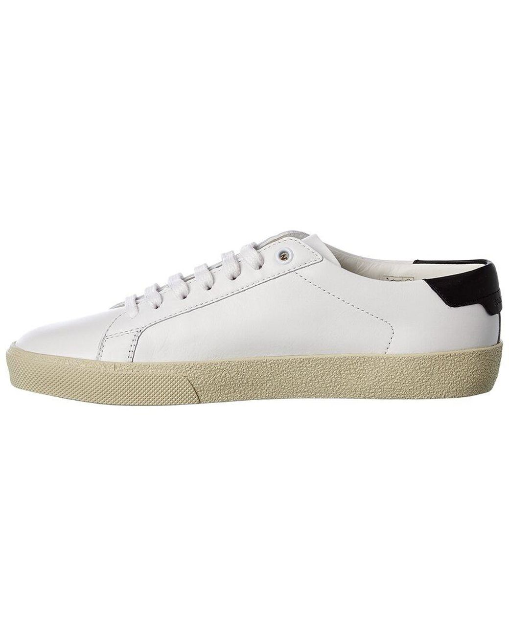 Saint Laurent Court Classic Sl/06 Leather Sneaker in White - Save 