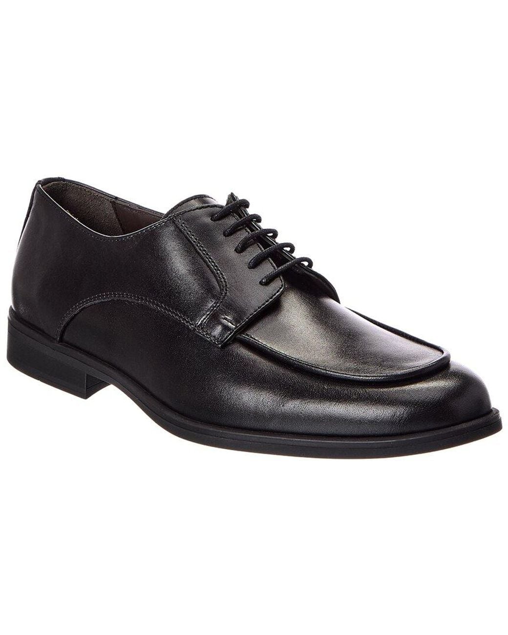 M by Bruno Magli Black Falerno Leather Derby for men