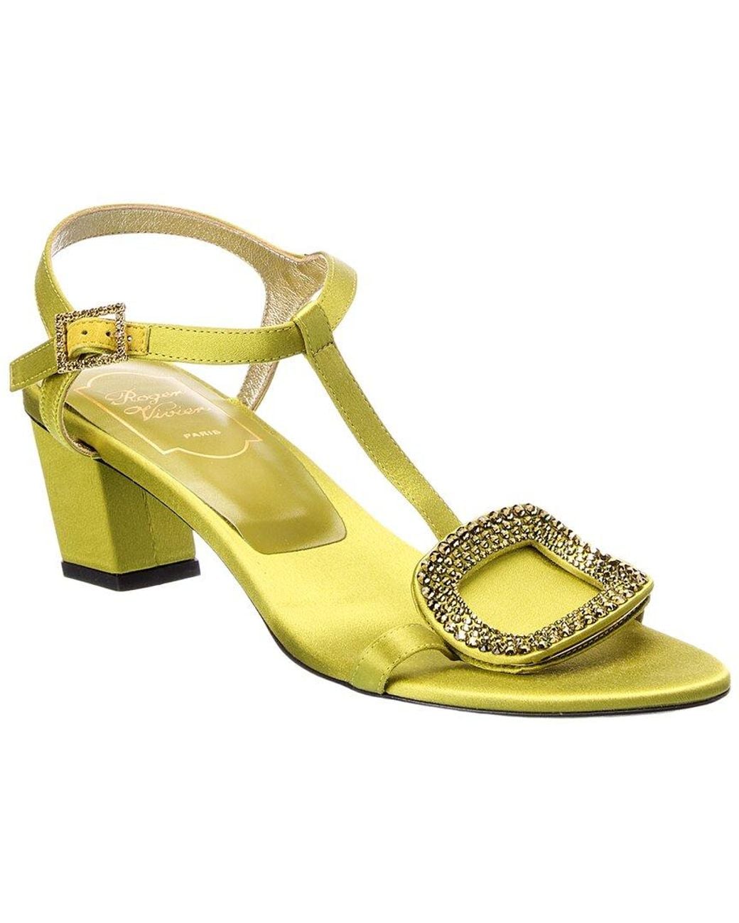 Roger Vivier Yellow Satin Sandal