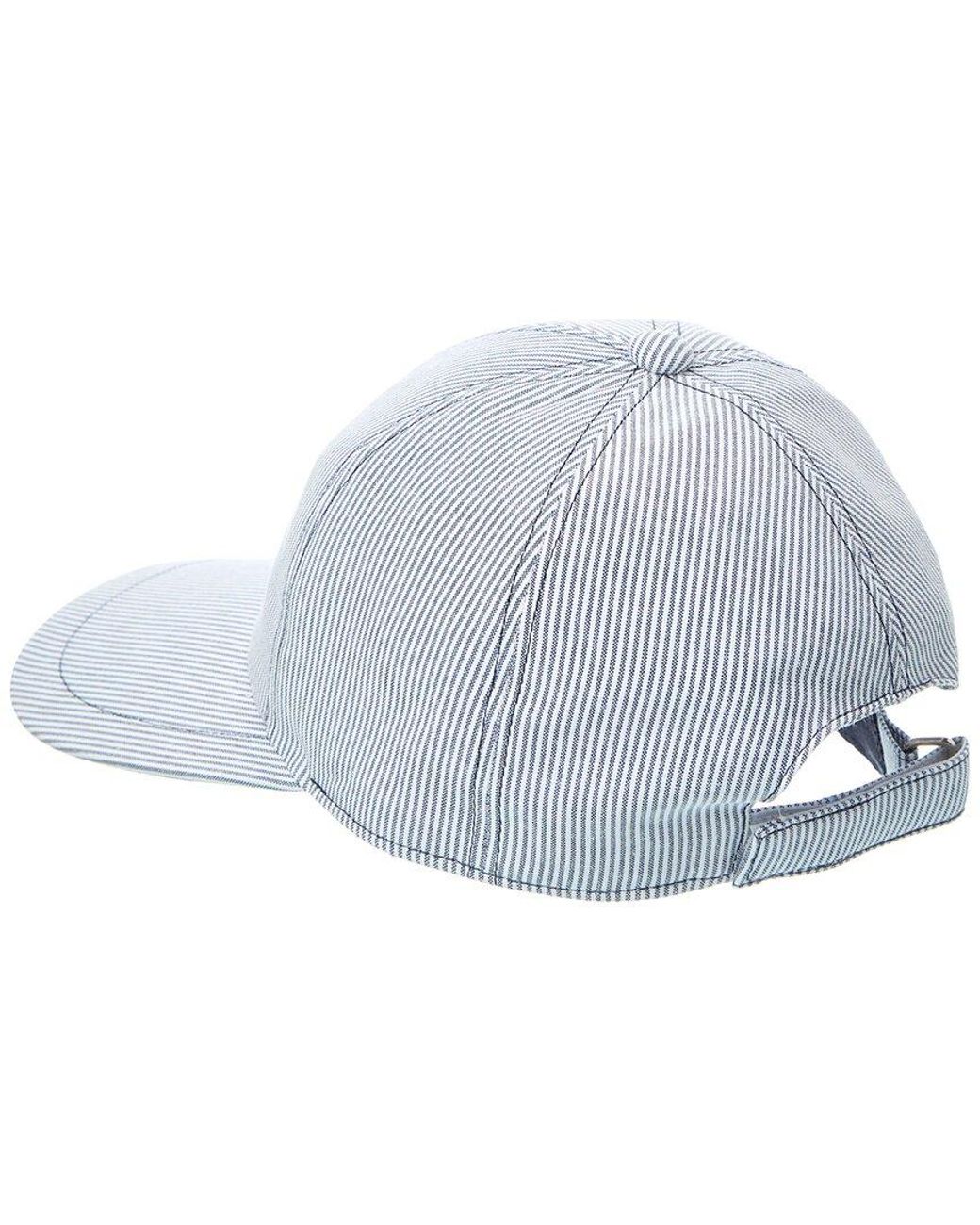Bruno Magli Blue Stripe Baseball Cap