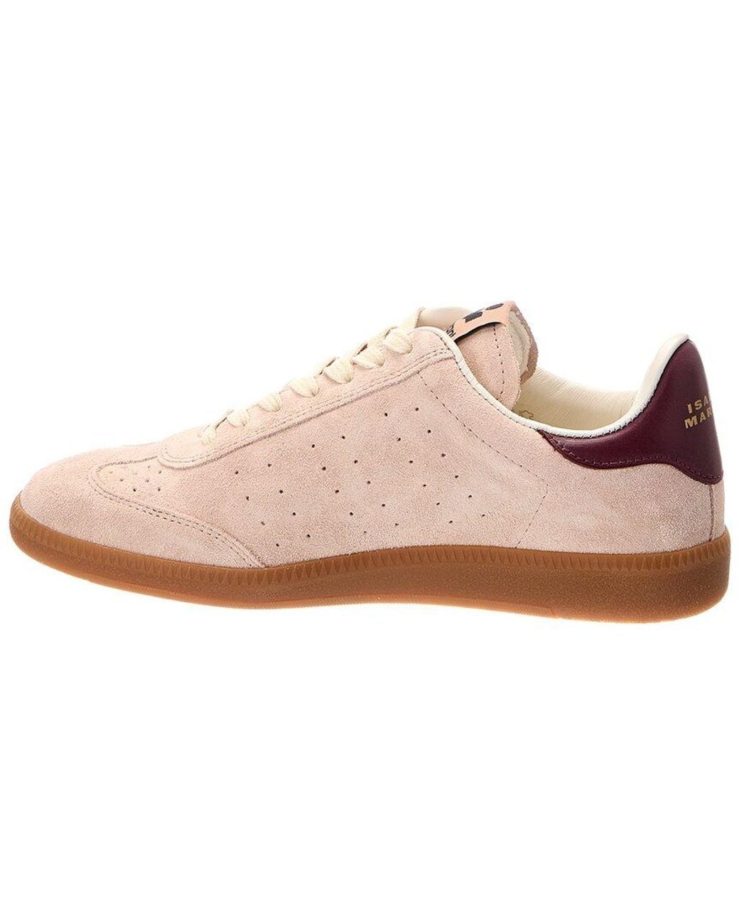 Isabel Marant Pink Logo Suede Sneaker
