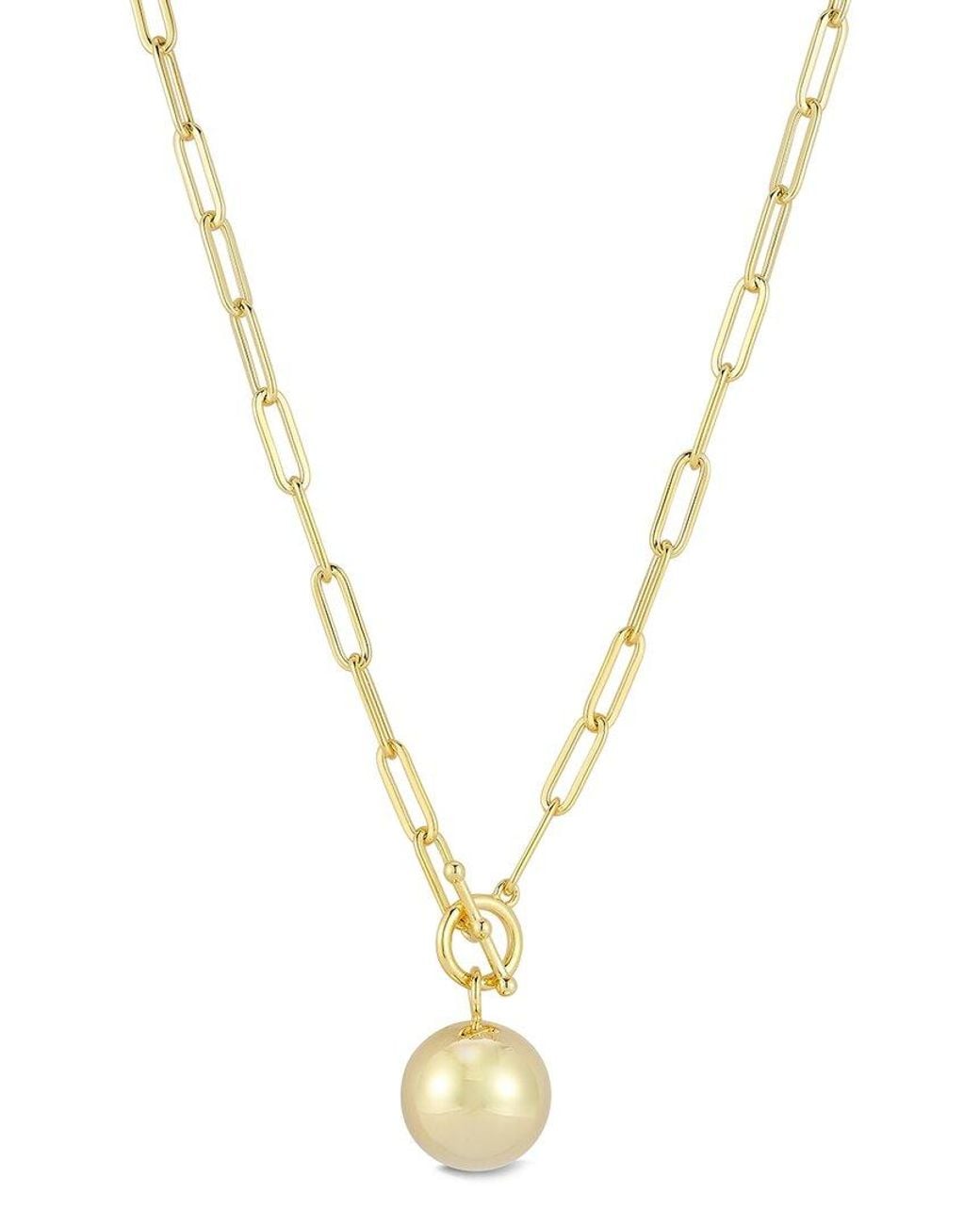 Glaze Jewelry Metallic 14K Over Toggle Necklace