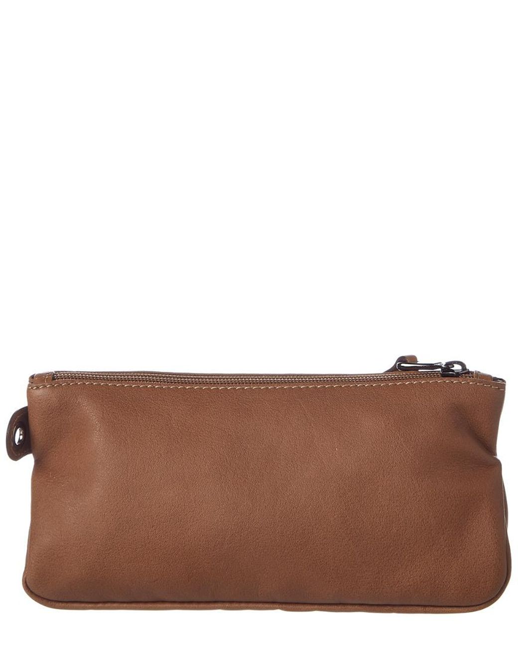 Longchamp 3d Leather Pouch in Brown | Lyst