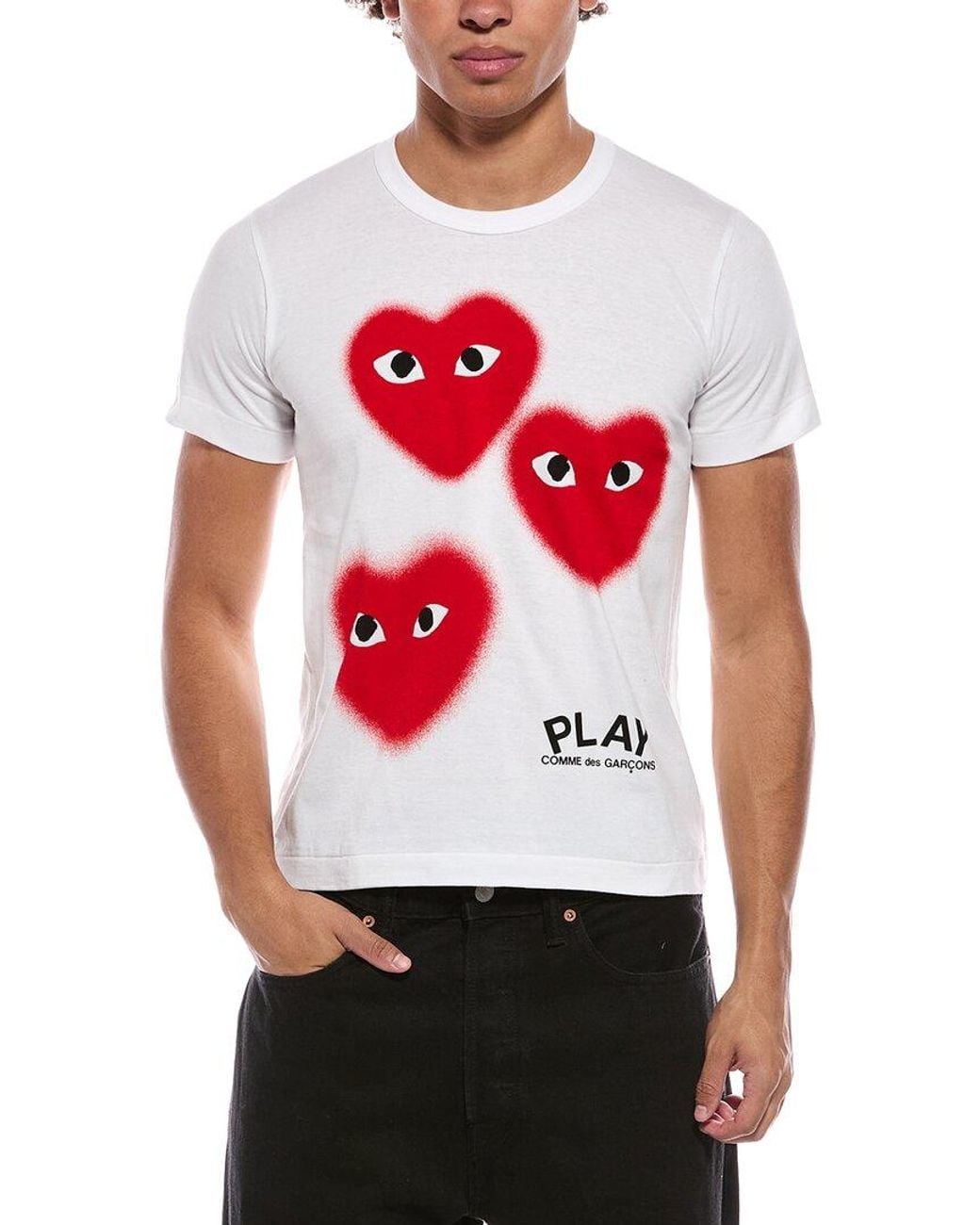 COMME DES GARÇONS PLAY Red T-Shirt for men