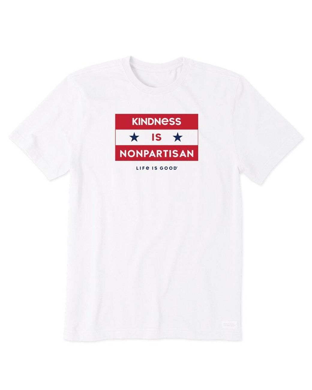 Life Is Good. White Crusher T-Shirt for men