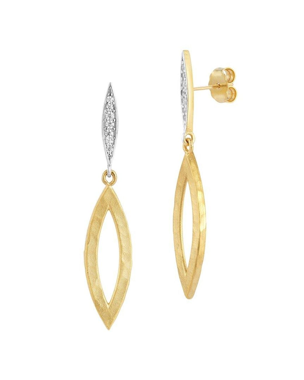 Reiss Metallic 14k 0.10 Ct. Tw. Diamond Dangle Earrings