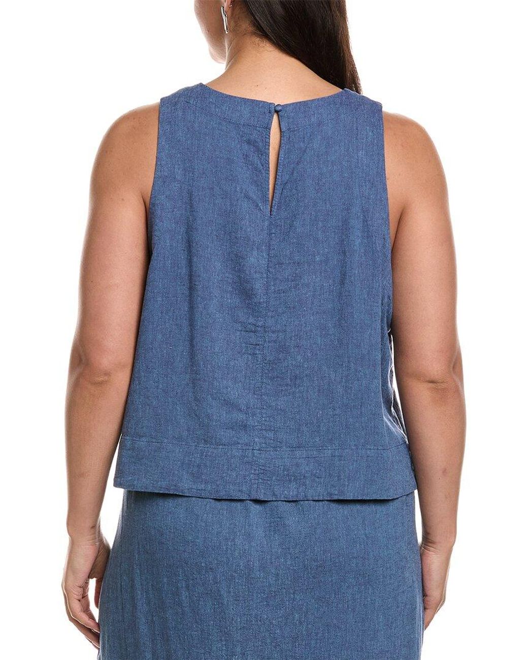 NIC+ZOE Blue Plus Rumba Linen Pop On Top