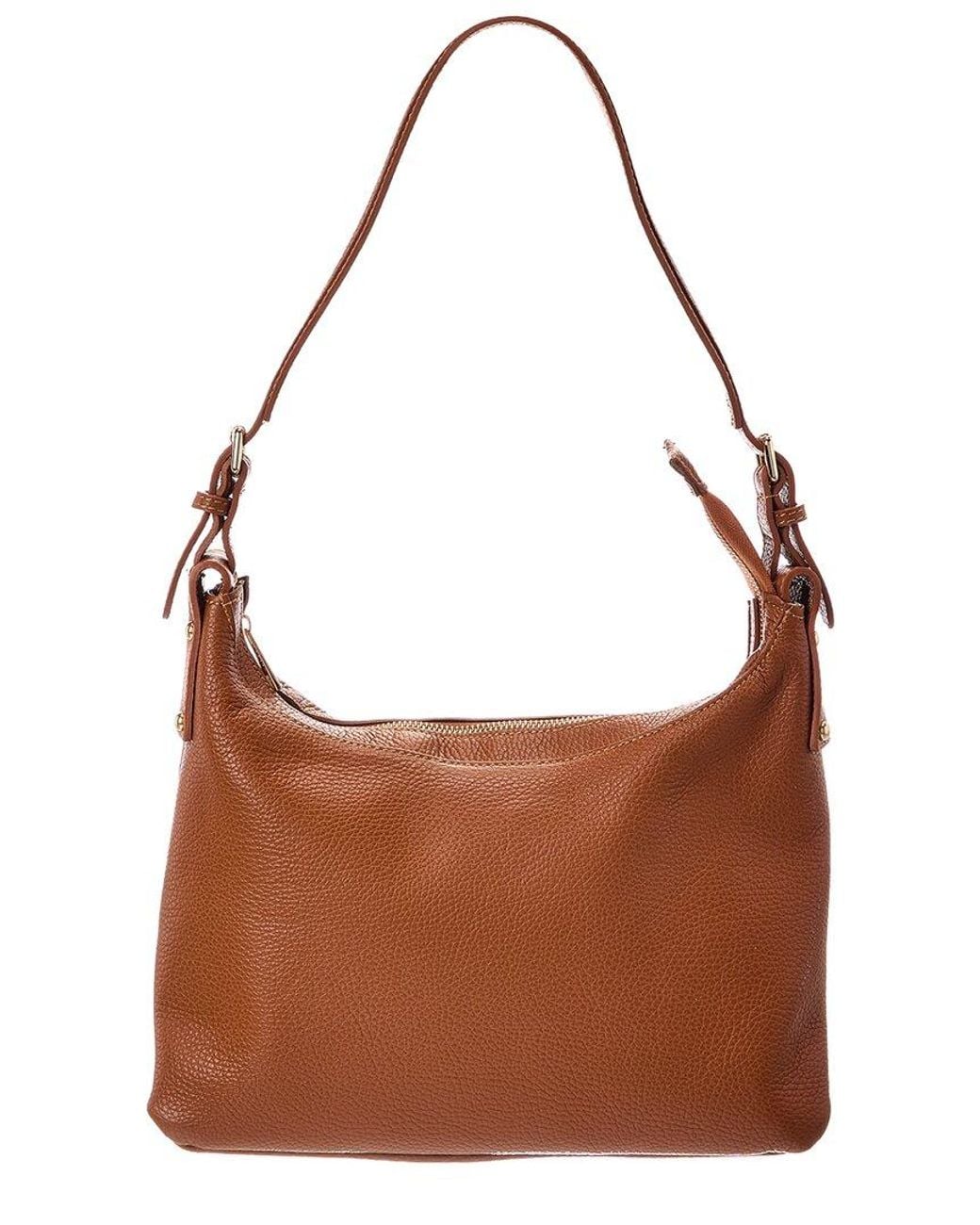 Italian Leather Brown Shoulder Bag Leather Top Handle Bag