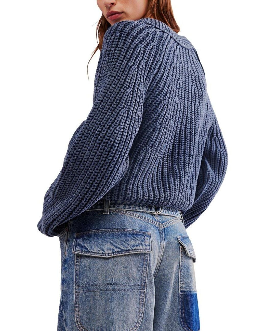 Free People Blue Sweet Nothing Cardigan
