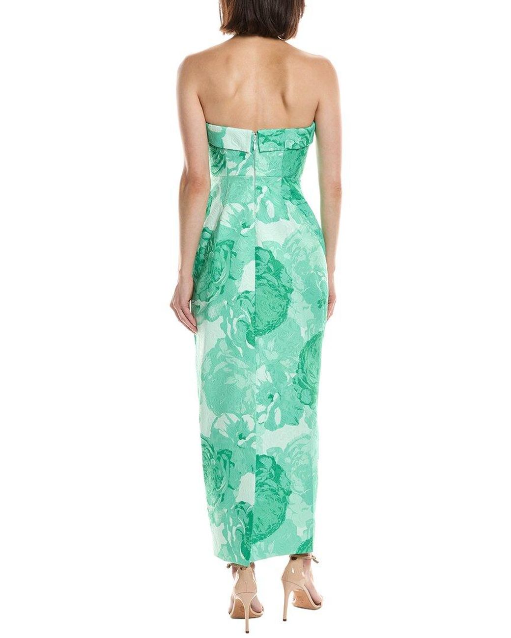 MILLY Green Ella Midi Dress
