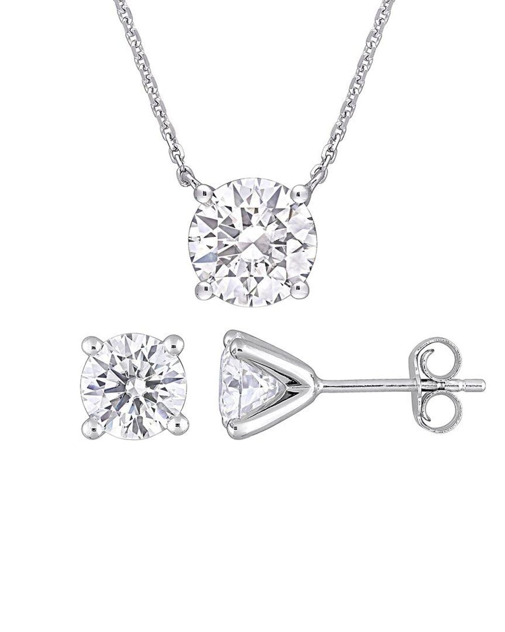 Rina Limor White 3.75 Ct. Tw. Created Moissanite Jewelry Set