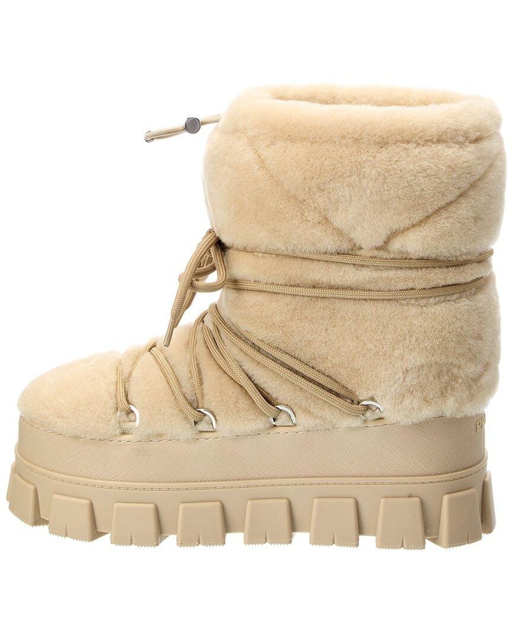 Prada Natural Shearling Boot